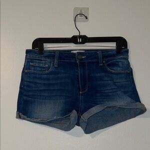 PAIGE Dark Blue Jean Shorts